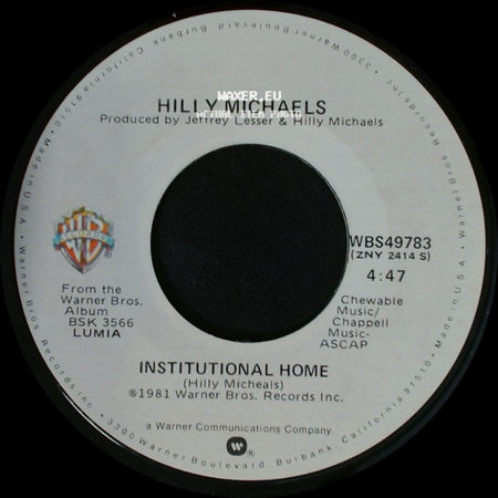 Hilly Michaels - Institutional Home / I Still Think About You side A