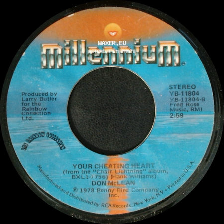 Don Mclean - Your Cheating Heart / Since I Don't Have You side A