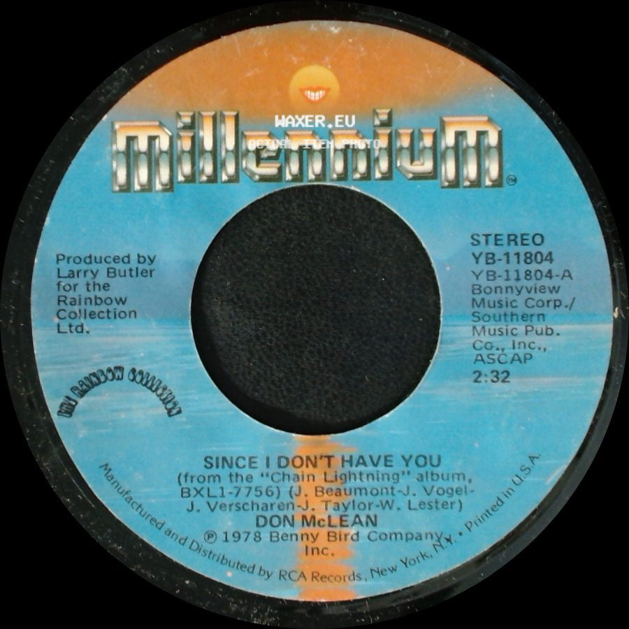 Don Mclean - Since I Don't Have You / Your Cheating Heart side A