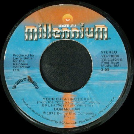 Don Mclean - Since I Don't Have You / Your Cheating Heart side B