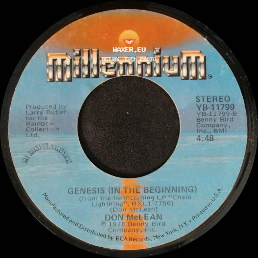 Don Mclean - Crying / Genesis (In The Beginning) side B