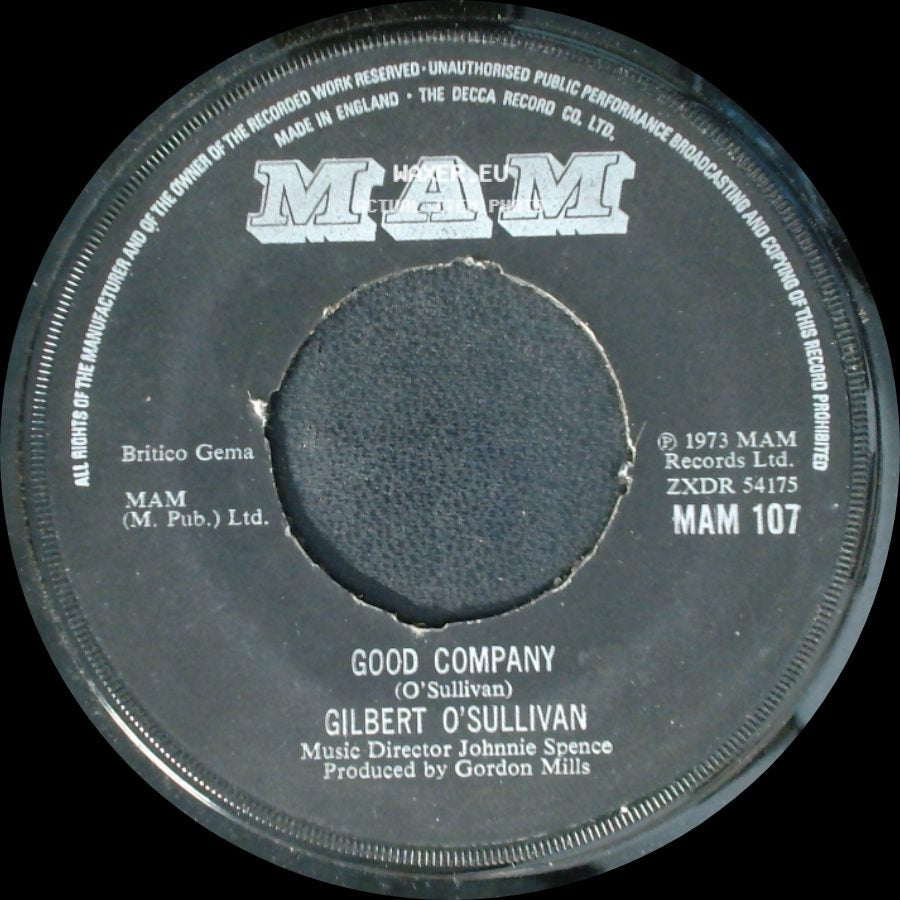 Gilbert O'sullivan - Ooh Baby / Good Company side B