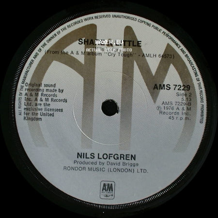Nils Lofgren - Cry Tough / Share A Little side B