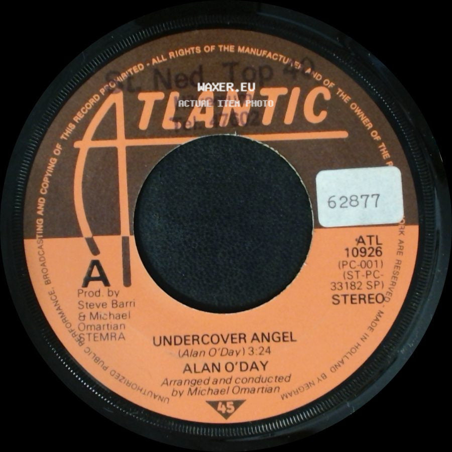Alan O'day - Just You / Undercover Angel side B