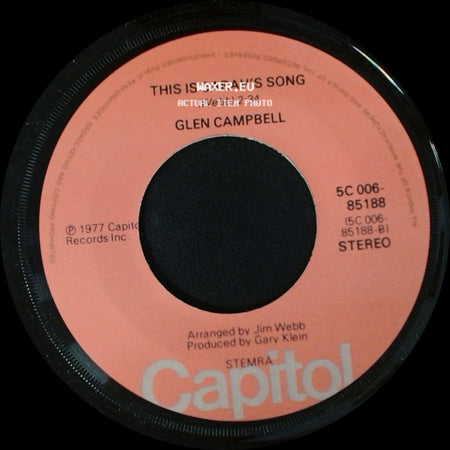 Glen Campbell - Sunflower / This Is Sarah's Song side B