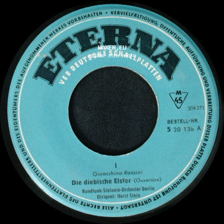 Rundfunk-Sinfonie-Orchester Berlin - Die Diebische Elster (Ouvertüre) / Die Diebische Elster (Ouvertüre) side B