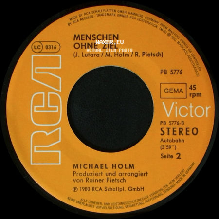 Michael Holm - Leb Wohl / Menschen Ohne Ziel side B