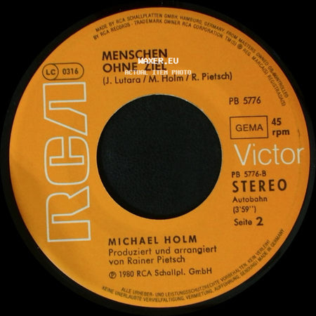 Michael Holm - Leb Wohl / Menschen Ohne Ziel side B