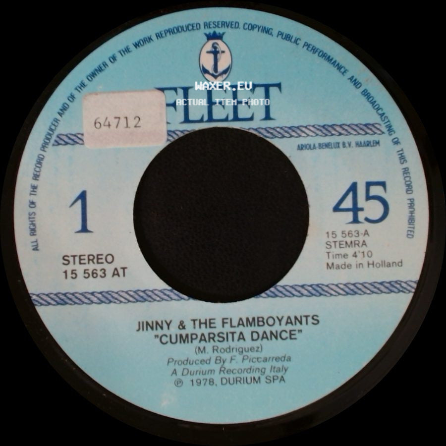 Jinny & The Flamboyants - Cumparsita Dance / Serenade To Cripton side A