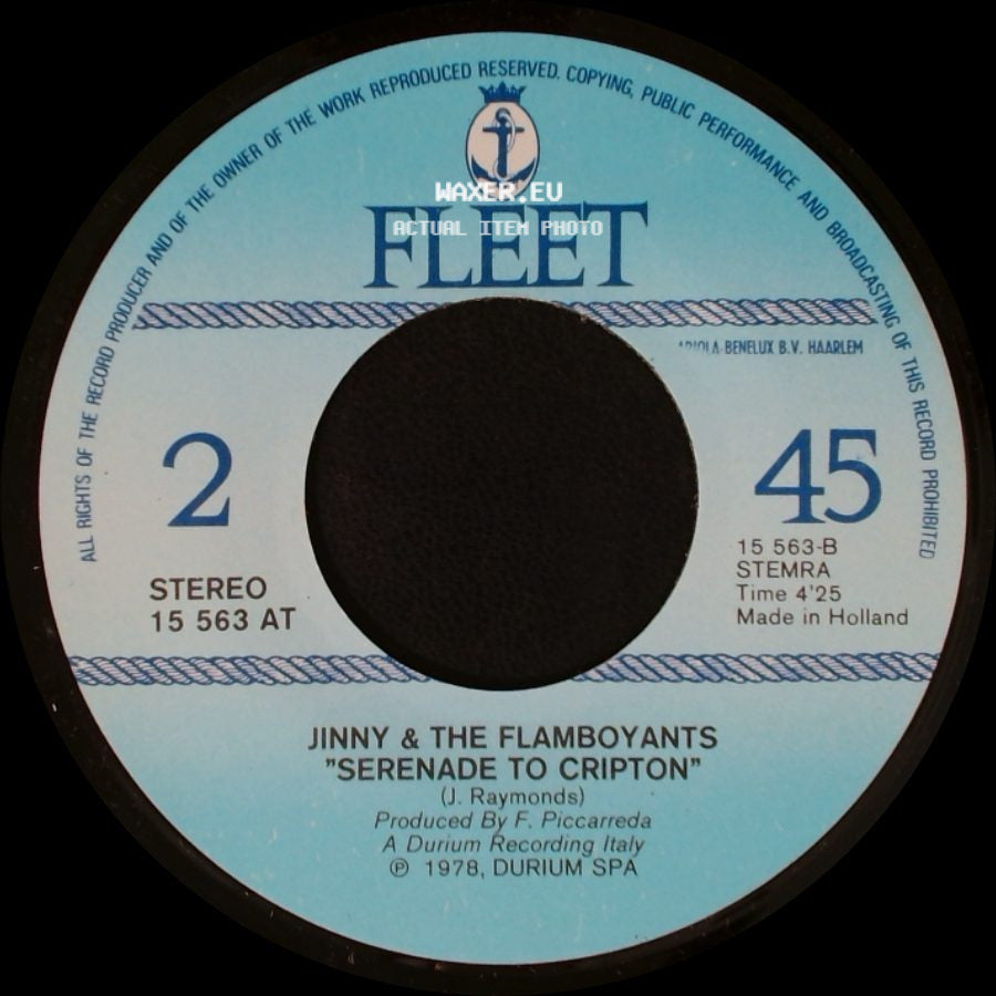 Jinny & The Flamboyants - Cumparsita Dance / Serenade To Cripton side B