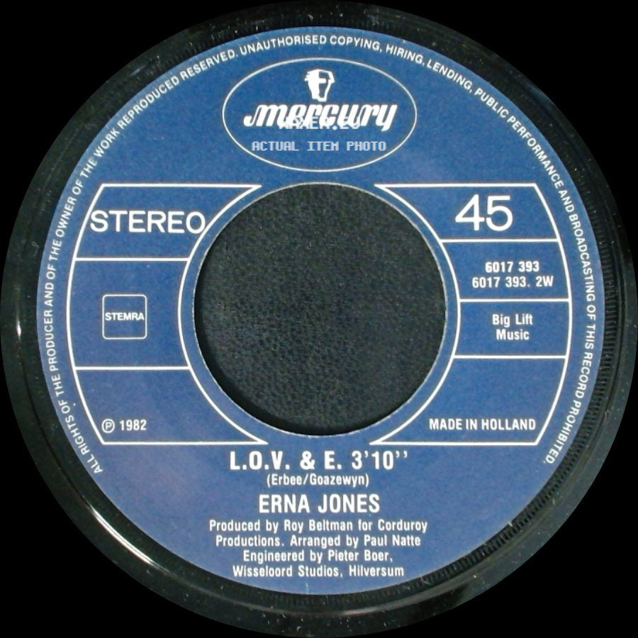 Erna Jones - L.O.V. & E. / The Monkey Puzzle Tree side A