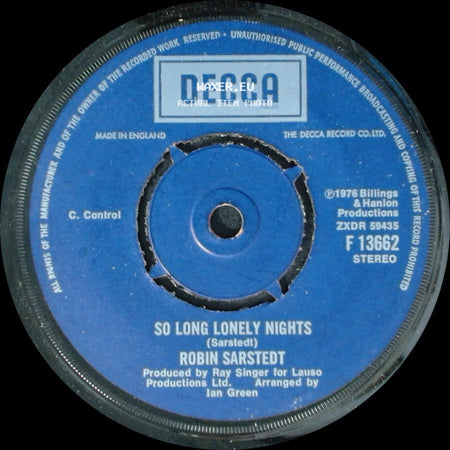 Robin Sarstedt - So Long Lonely Nights / Let's Fall In Love side A