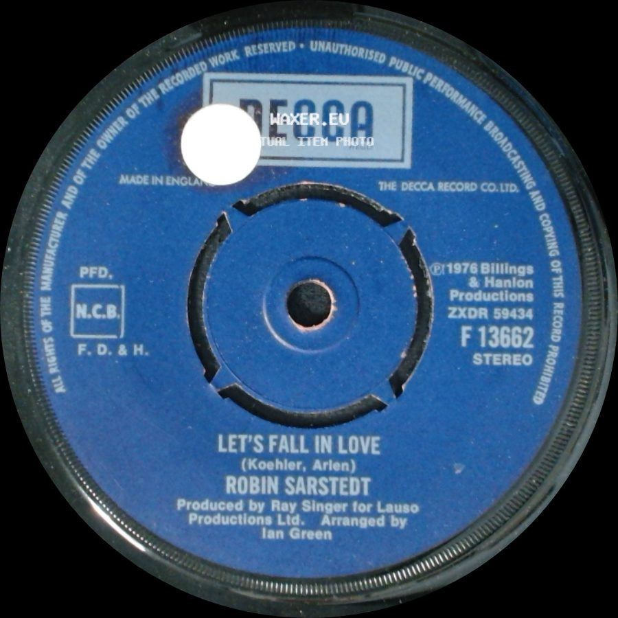 Robin Sarstedt - So Long Lonely Nights / Let's Fall In Love side B