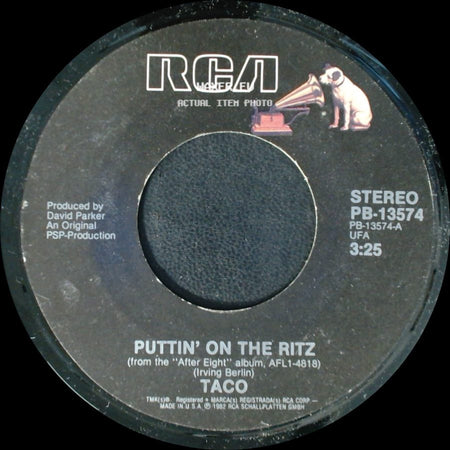 Taco - Livin' In My Dream World / Puttin' On The Ritz side B
