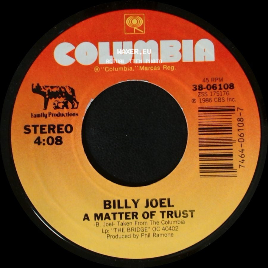 Billy Joel - Getting Closer / A Matter Of Trust side B