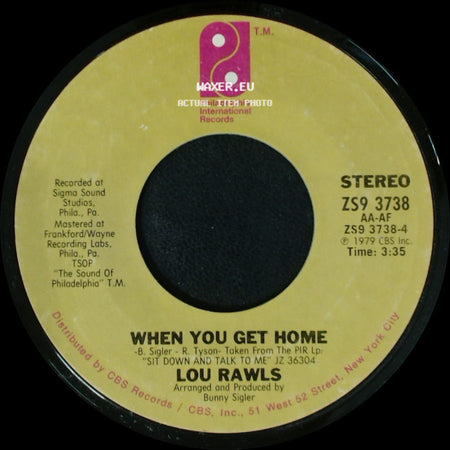 Lou Rawls - Sit Down And Talk To Me / When You Get Home side B