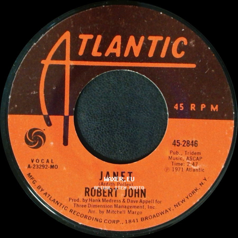 Robert John - The Lion Sleeps Tonight / Janet side B