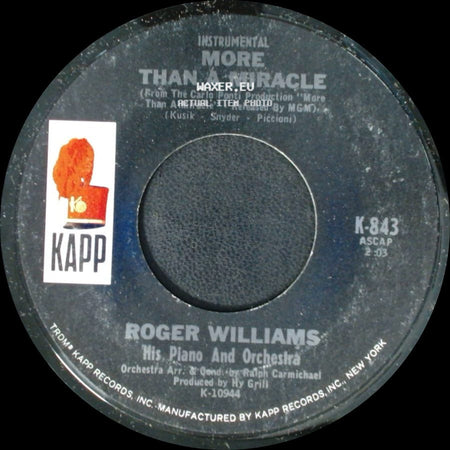 Roger Williams - More Than A Miracle / More Than A Miracle side A