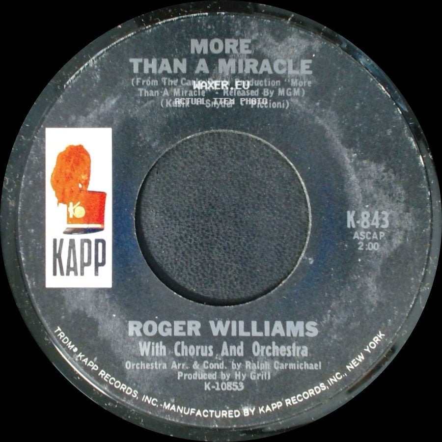 Roger Williams - More Than A Miracle / More Than A Miracle side B