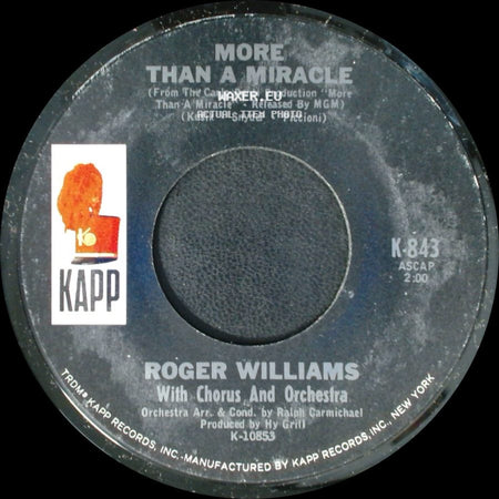 Roger Williams - More Than A Miracle / More Than A Miracle side B