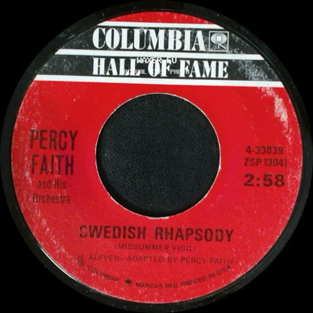 Percy Faith And His Orchestra Stan Freeman Harpsichord / Percy Faith And His Orchestra - Delicado / Swedish Rhapsody side B