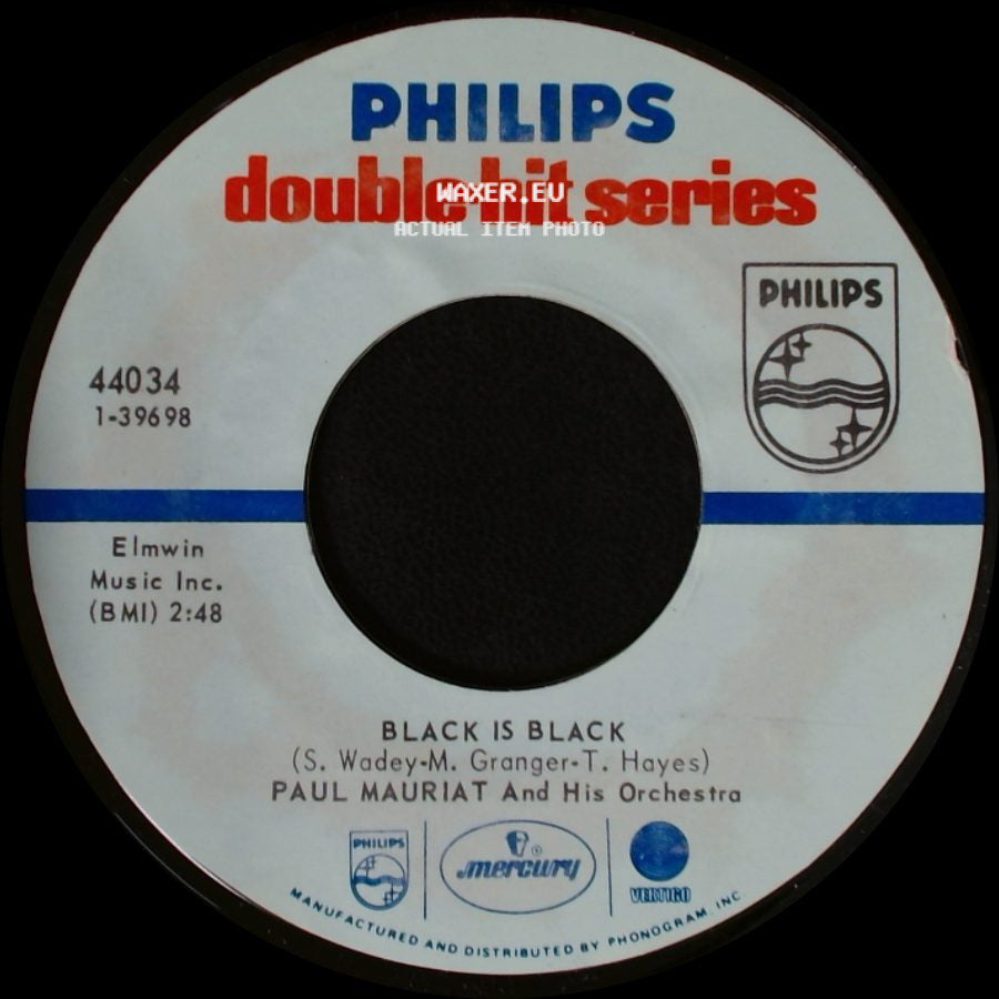 Paul Mauriat And His Orchestra - Love Is Blue (L'amour Est Bleu) / Black Is Black side B