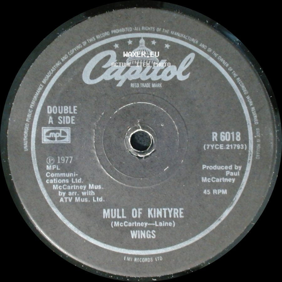 Wings - Mull Of Kintyre / Girls' School side A