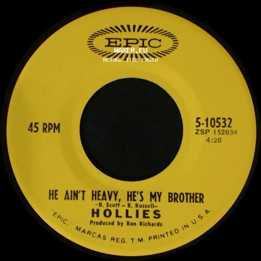 Hollies - He Ain't Heavy, He's My Brother / Cos You Like To Love Me side A