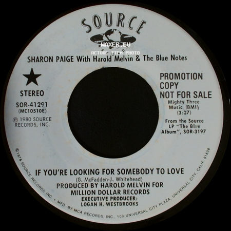 Sharon Paige With Harold Melvin & The Blue Notes - If You're Looking For Somebody To Love / If You're Looking For Somebody To Love side A