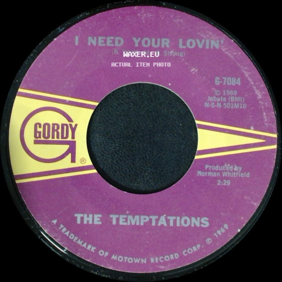 The Temptations - Run Away Child, Running Wild / I Need Your Lovin' side B