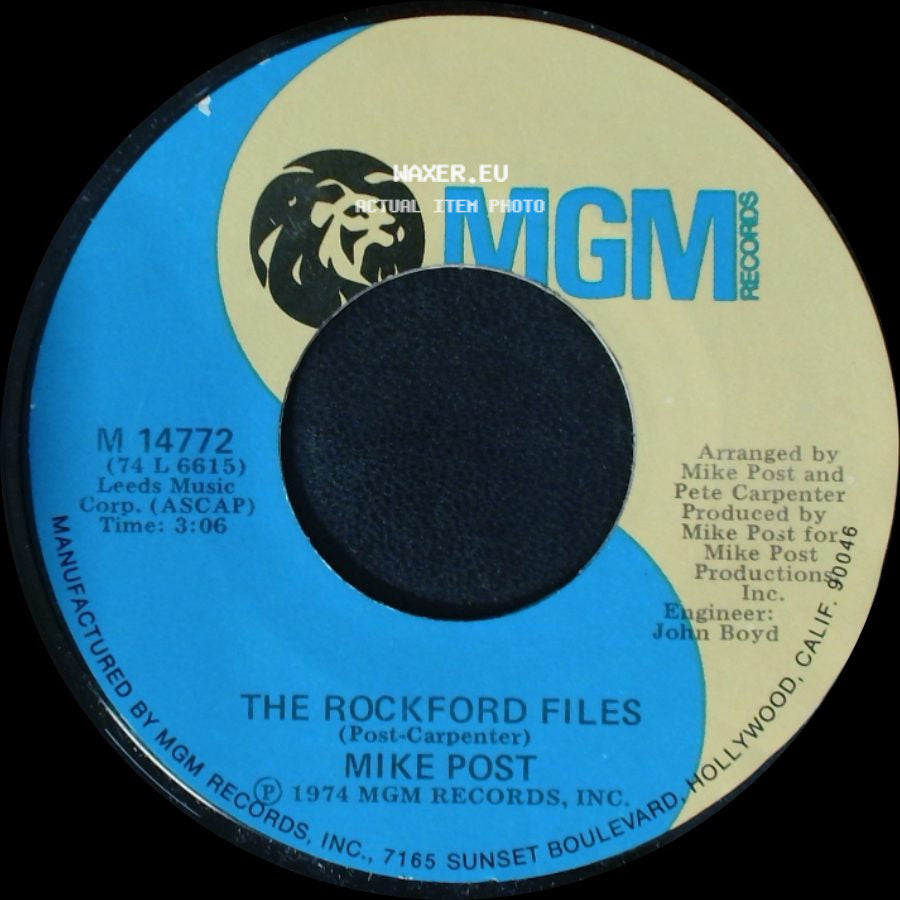 Mike Post - Dixie Lullabye / The Rockford Files side B