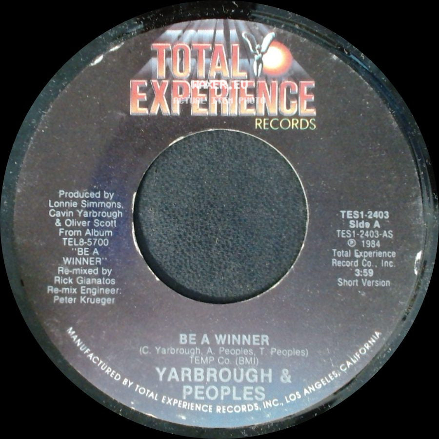 Yarbrough & Peoples - Be A Winner / Be A Winner side A