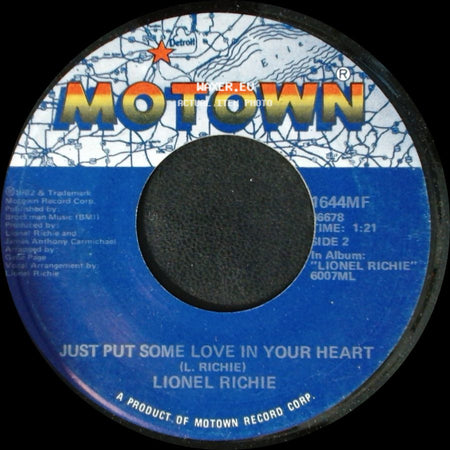 Lionel Richie - Truly / Just Put Some Love In Your Heart side B
