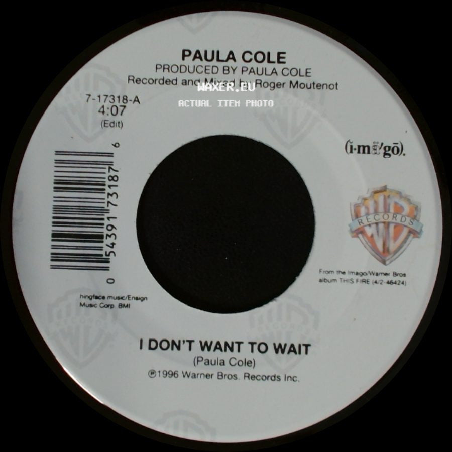 Paula Cole - I Don't Want To Wait / Hitler's Brothers side A