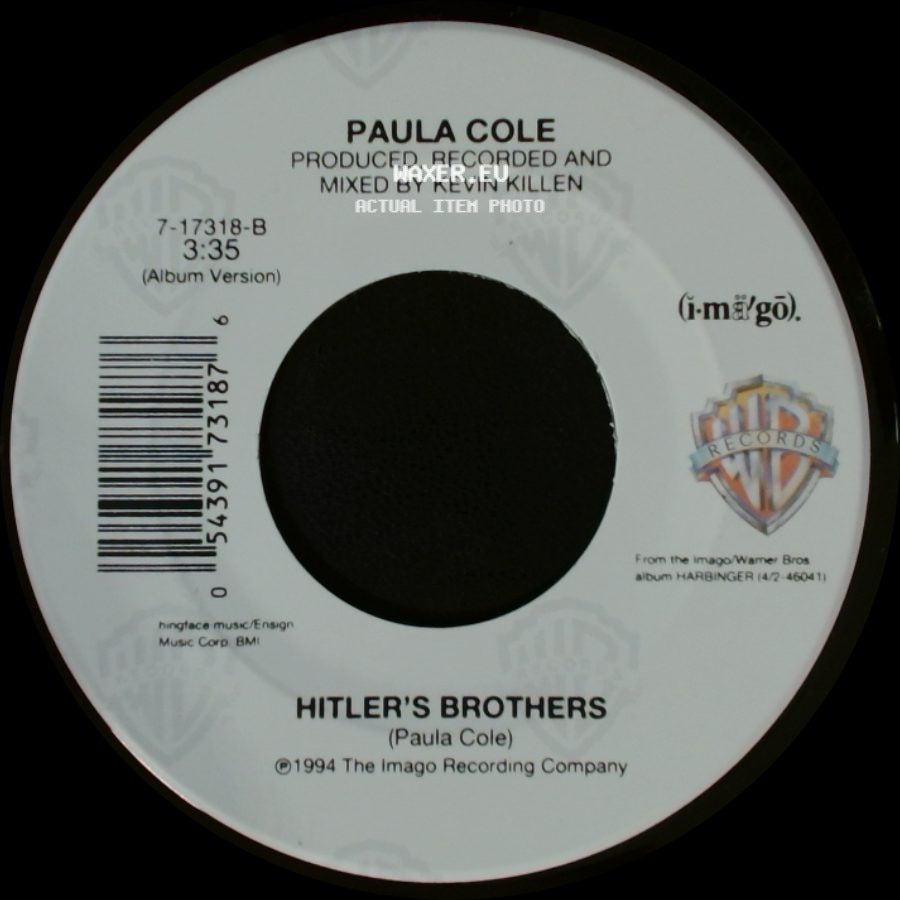 Paula Cole - I Don't Want To Wait / Hitler's Brothers side B