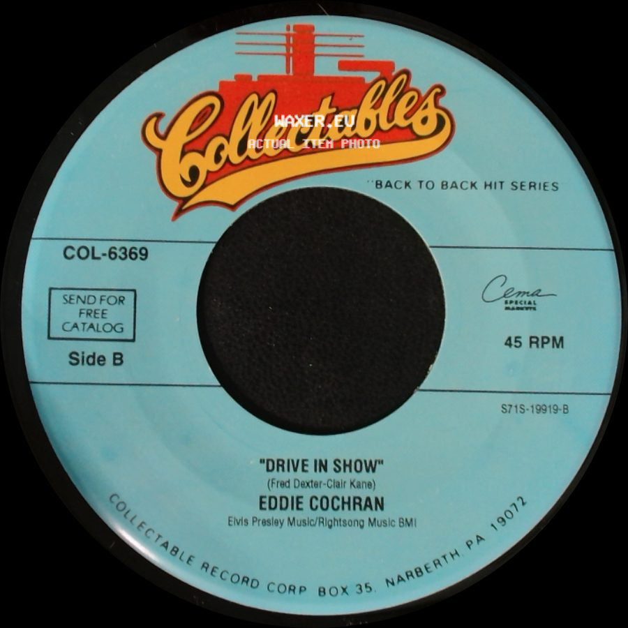 Eddie Cochran - Three Steps To Heaven / Drive In Show side B