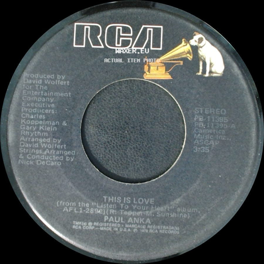 Paul Anka - This Is Love / I'm By Myself Again side A
