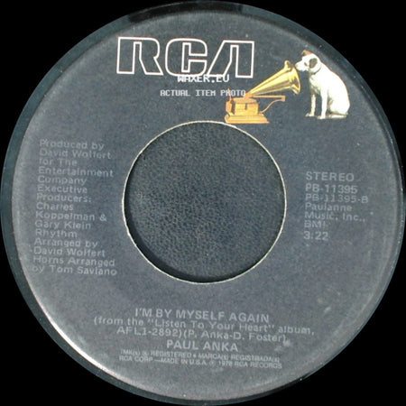 Paul Anka - This Is Love / I'm By Myself Again side B