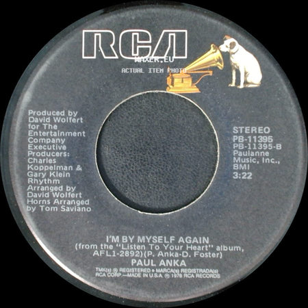 Paul Anka - This Is Love / I'm By Myself Again side B