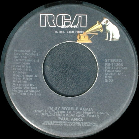 Paul Anka - I'm By Myself Again / This Is Love side A