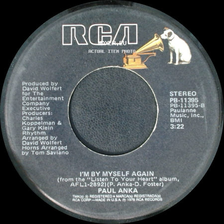 Paul Anka - This Is Love / I'm By Myself Again side B