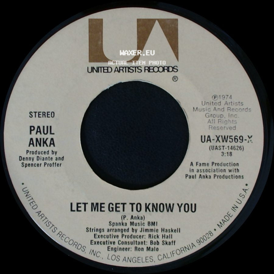 Paul Anka With Odia Coates / Paul Anka - One Man Woman/One Woman Man / Let Me Get To Know You side B