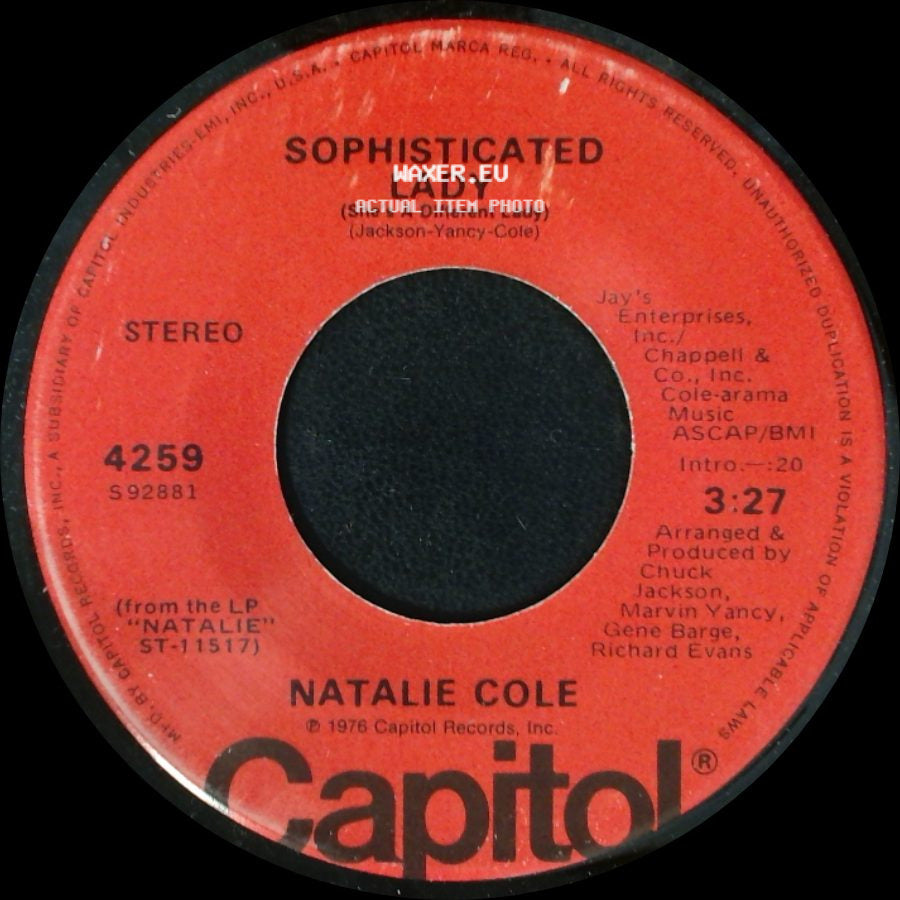 Natalie Cole - Sophisticated Lady (She's A Different Lady) / Good Morning Heartache side A