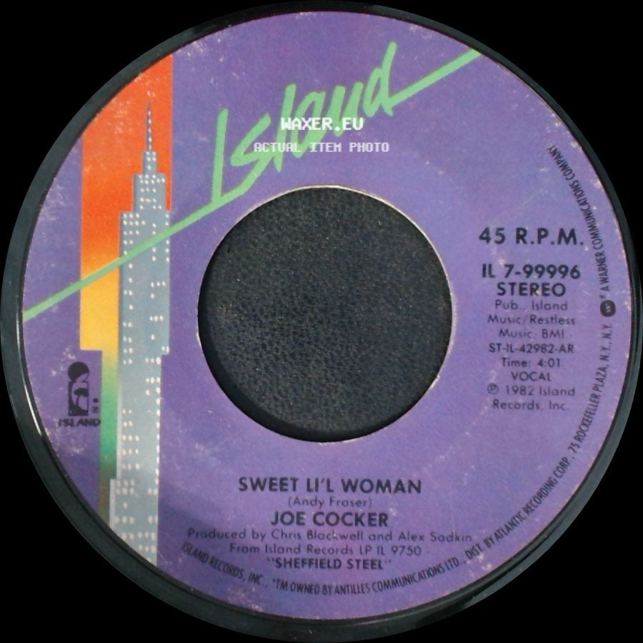 Joe Cocker And Jennifer Warnes / Joe Cocker - Up Where We Belong / Sweet Li'l Woman side B