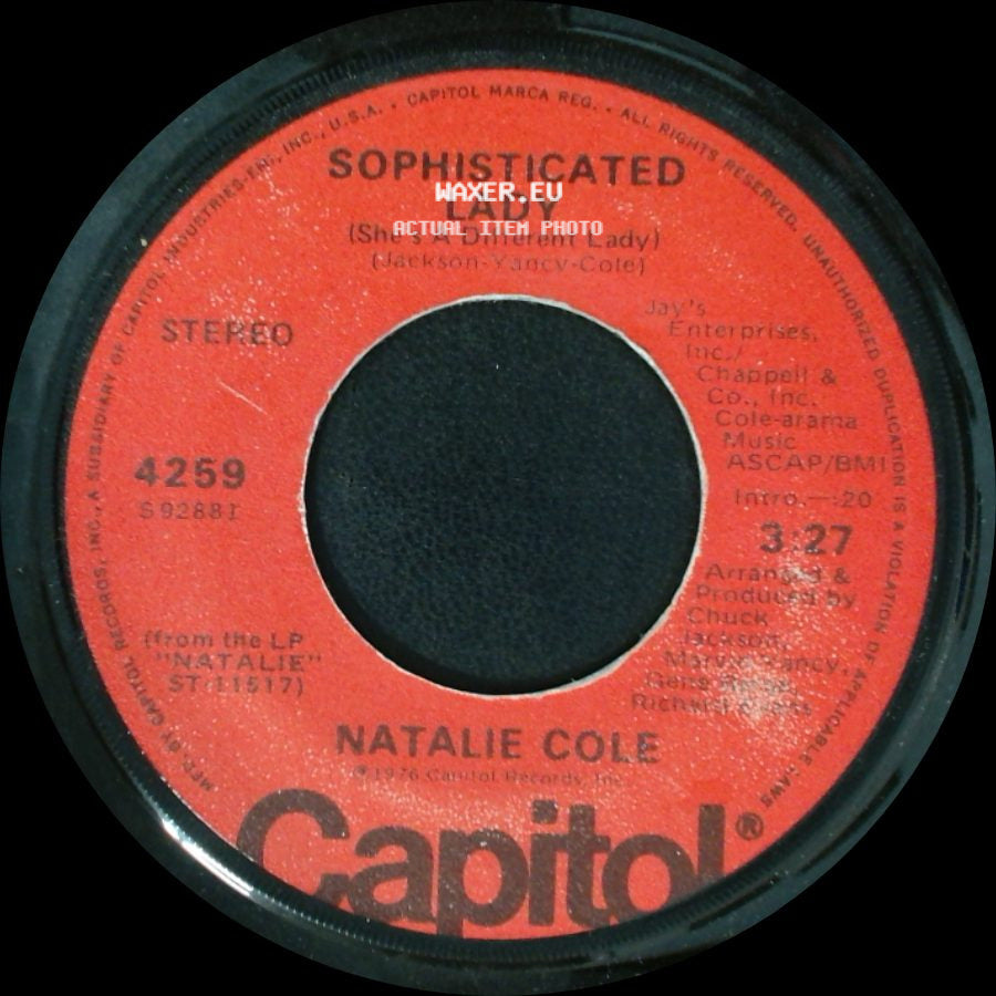 Natalie Cole - Sophisticated Lady (She's A Different Lady) / Good Morning Heartache side A