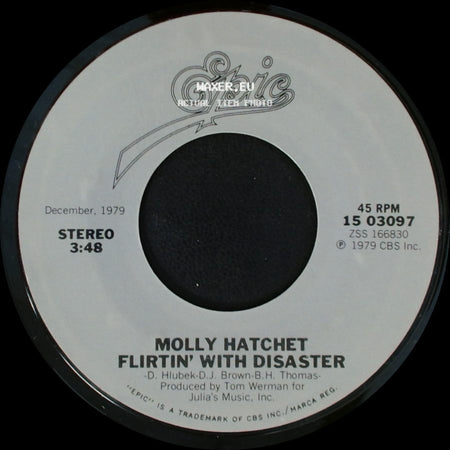 Molly Hatchet - Dreams I'll Never See / Flirtin' With Disaster side B