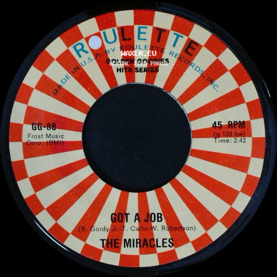 The Miracles - Got A Job / I Cry side A