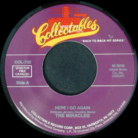 The Miracles - Here I Go Again / Save Me side A
