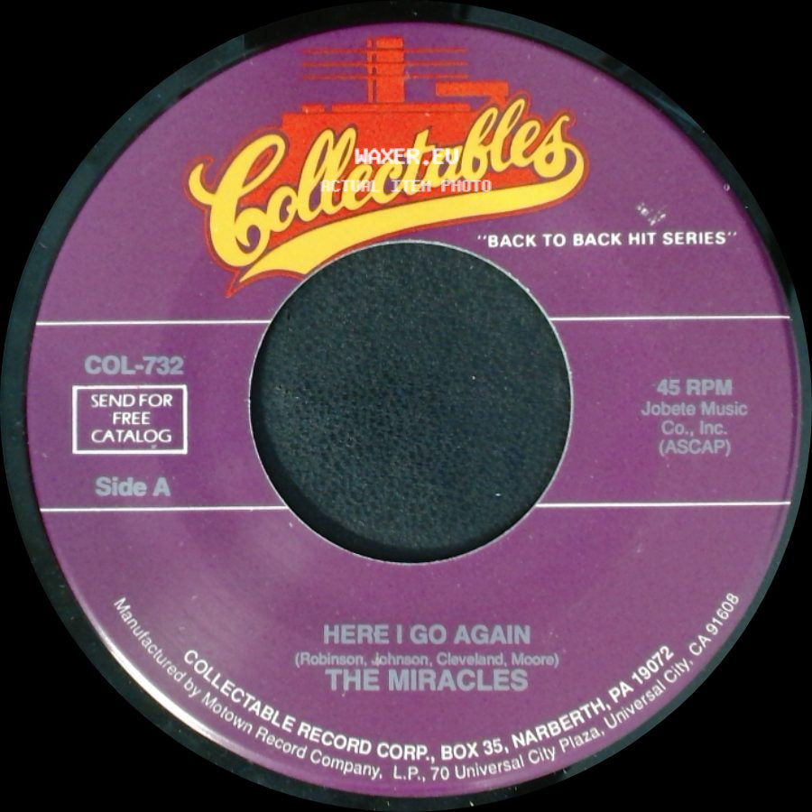 The Miracles - Here I Go Again / Save Me side A