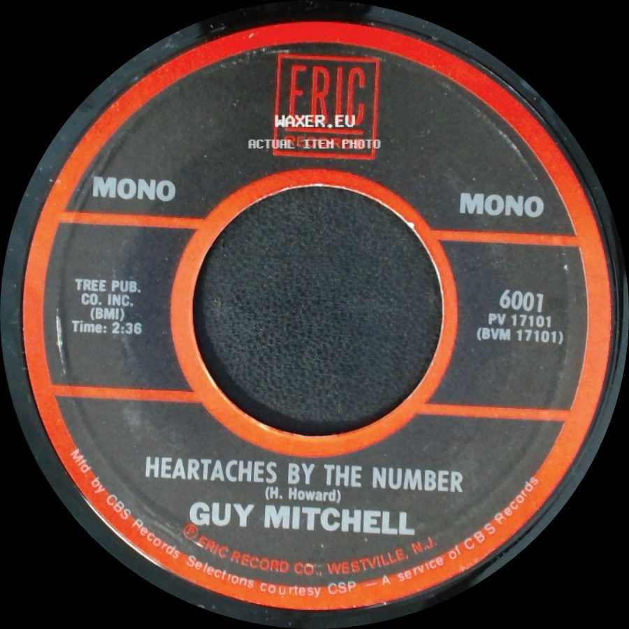 Guy Mitchell - Heartaches By The Number / Singing The Blues side A